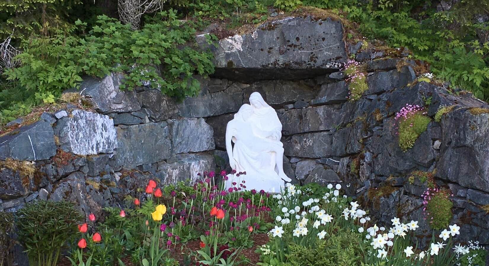 Pieta Statue at the Shrine in Juneau, Alaska