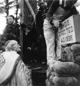 Bishop Crimont pictured as cornerstone is being put in place October 30, 1938.